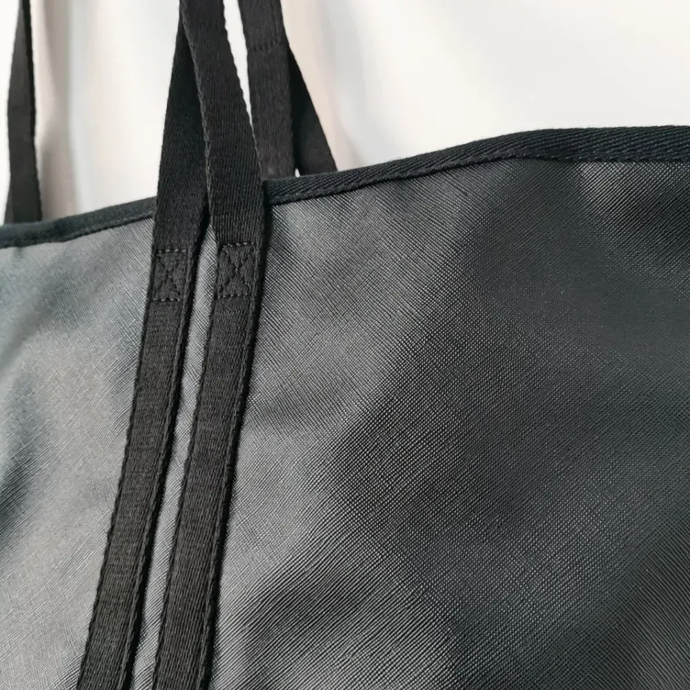 Black Heavy-Duty Large Capacity Tote Bag for Work & Shopping