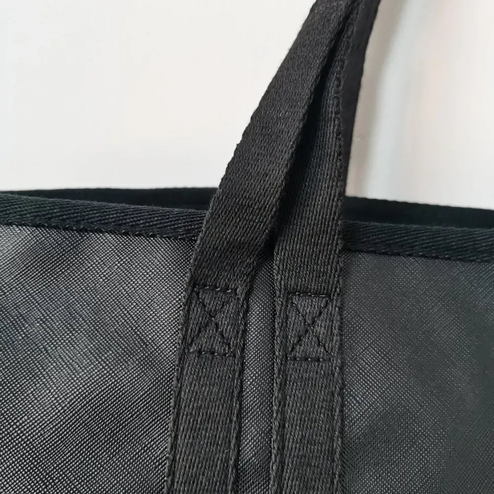 Black Heavy-Duty Large Capacity Tote Bag for Work & Shopping