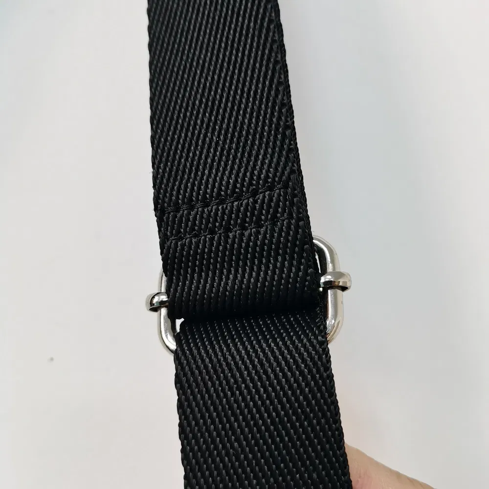 Black Patterned Tote Bag Adjustable Strap, Multi-Pockets for Daily & Casual Use