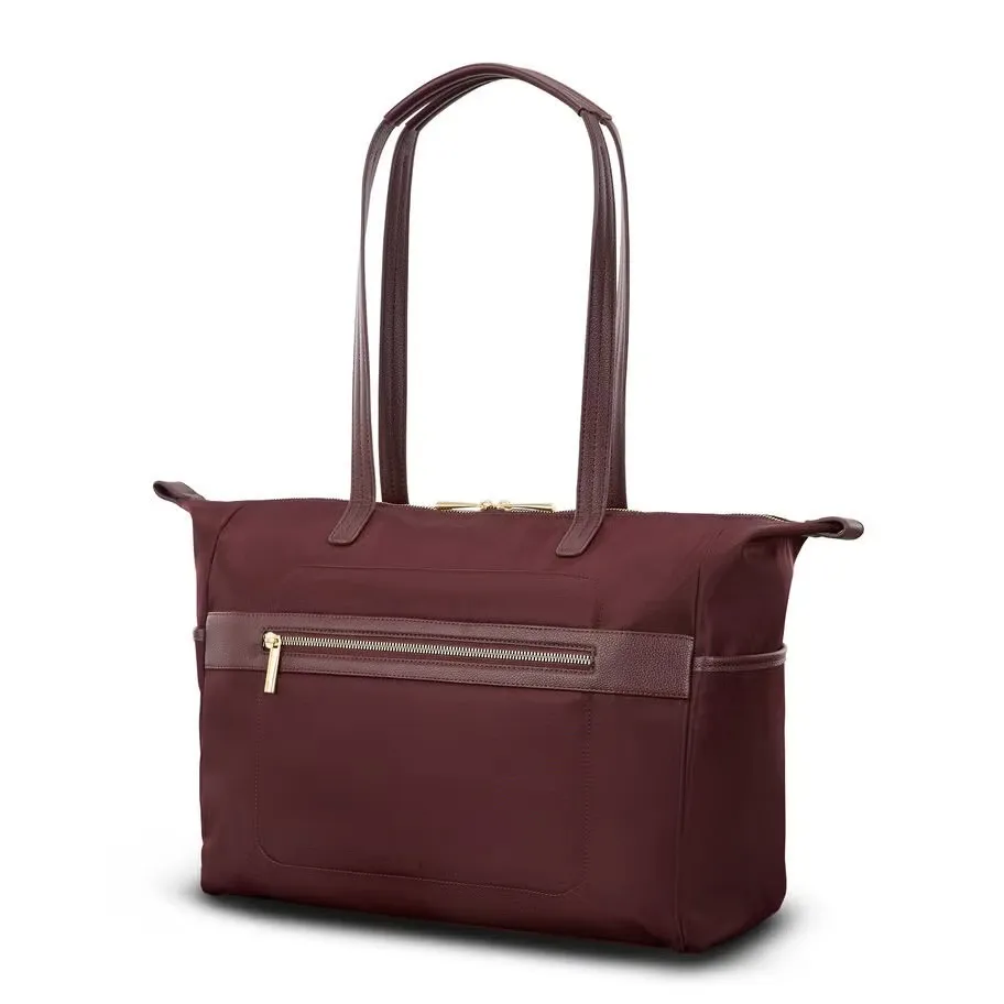 Burgundy Nylon-Leather Briefcase for Office & Daily Use