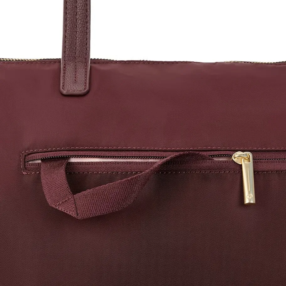 Burgundy Nylon-Leather Briefcase for Office & Daily Use