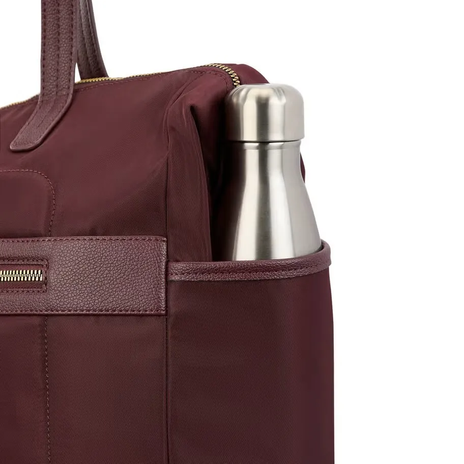 Burgundy Nylon-Leather Briefcase for Office & Daily Use