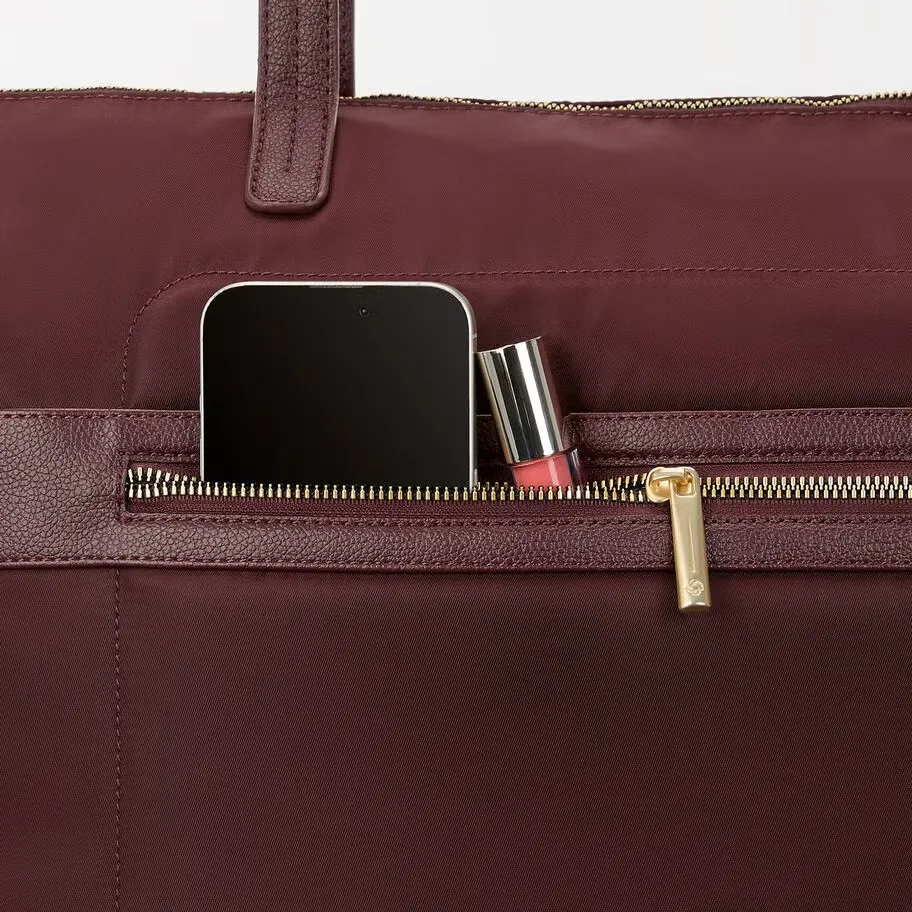 Burgundy Nylon-Leather Briefcase for Office & Daily Use