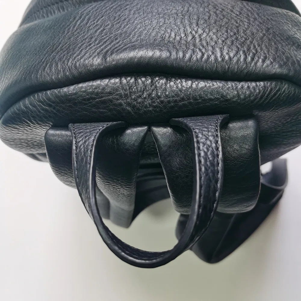 Compact Genuine Leather Backpack for Daily & Travel Use