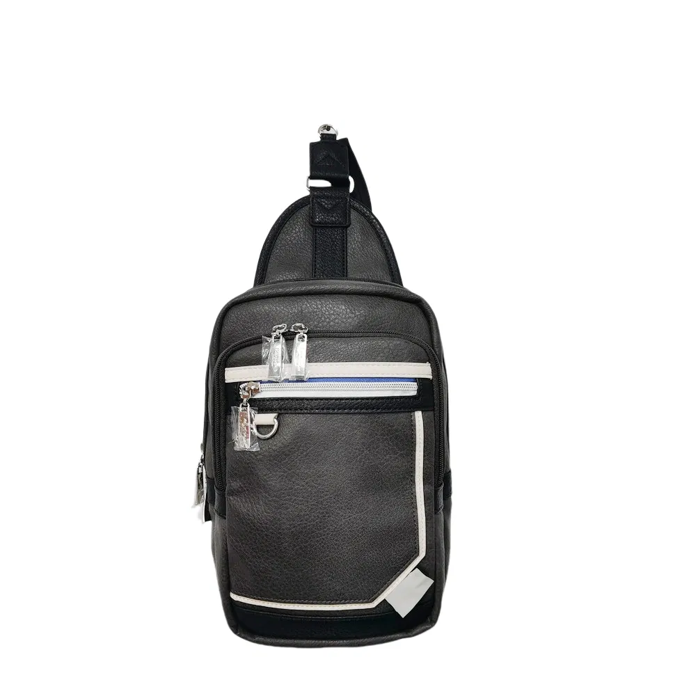 Compact Sports Sling Bag with Zippered Strap Pocket