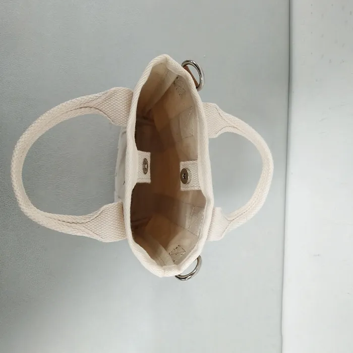 Custom Cream Canvas Tote Bag for Daily Commuting