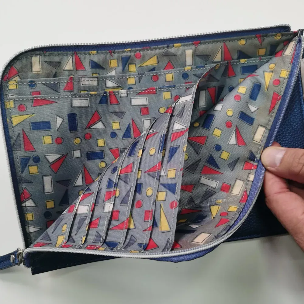 Custom Pebbled Faux Leather Wristlet Wallet with Zipper Closure