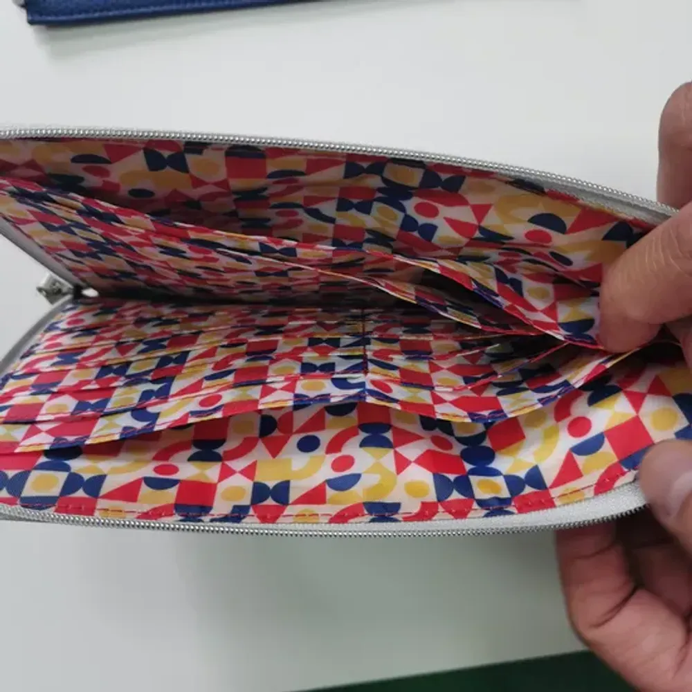 Custom Pebbled Faux Leather Wristlet Wallet with Zipper Closure