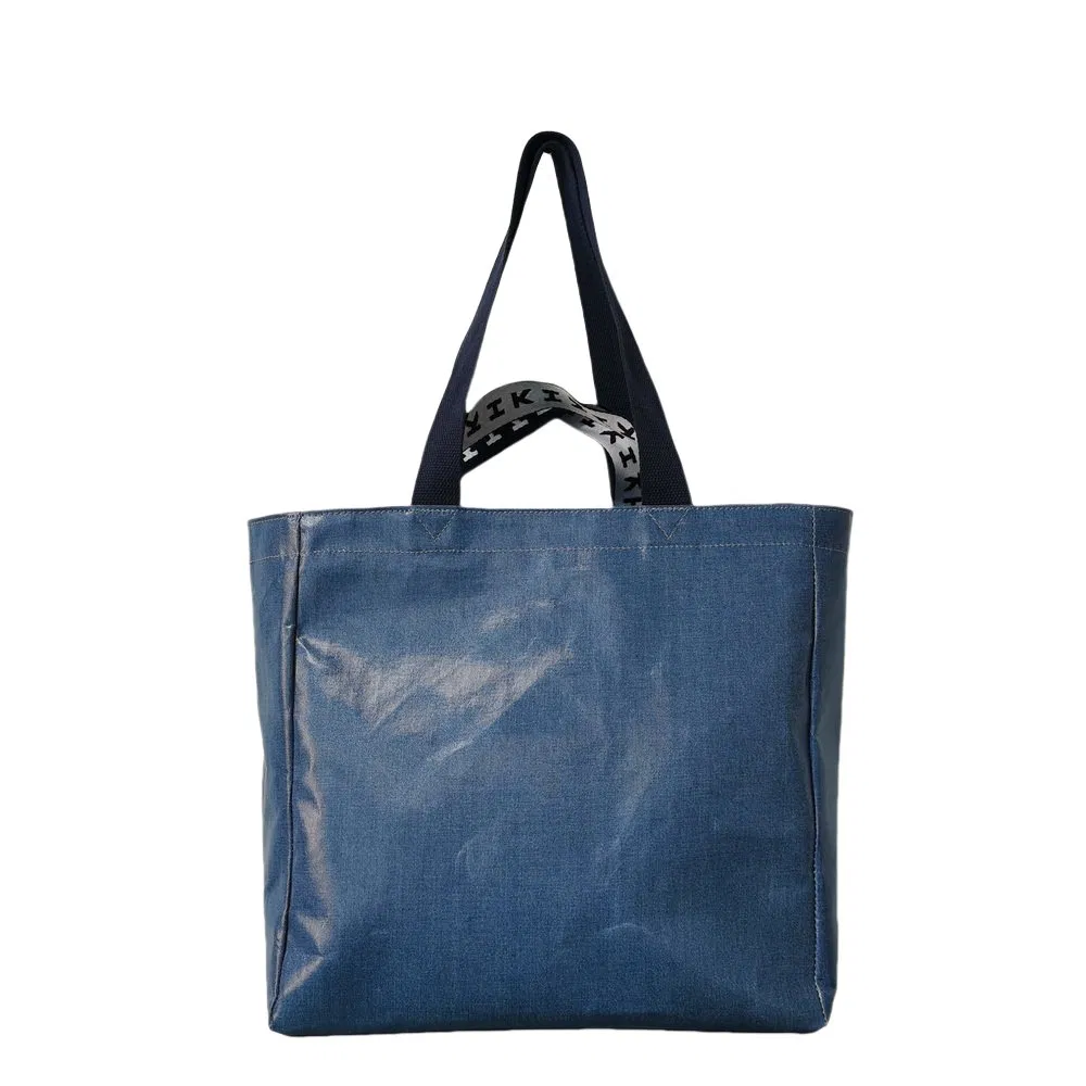 Custom Reusable Shopping Tote Bag – Film Coated Denim Tote for Wholesale