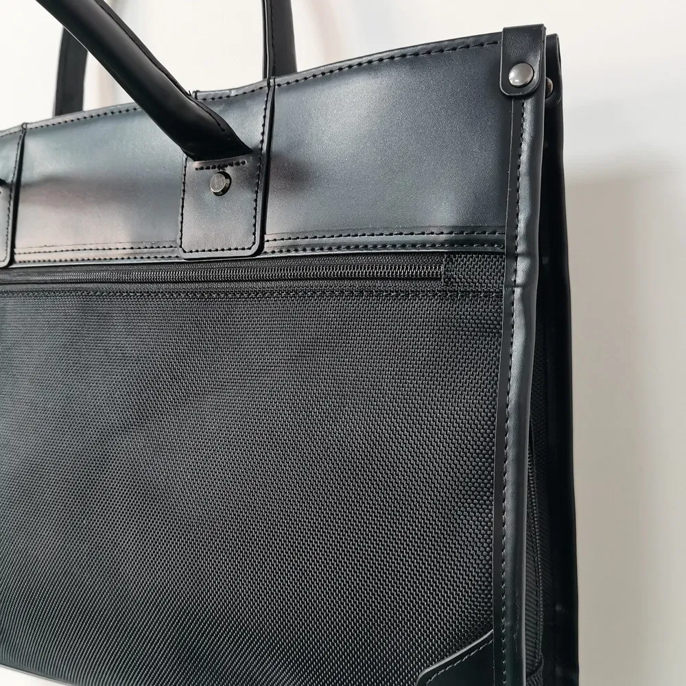 Durable Anti-Abrasion Genuine Leather Briefcase for Work