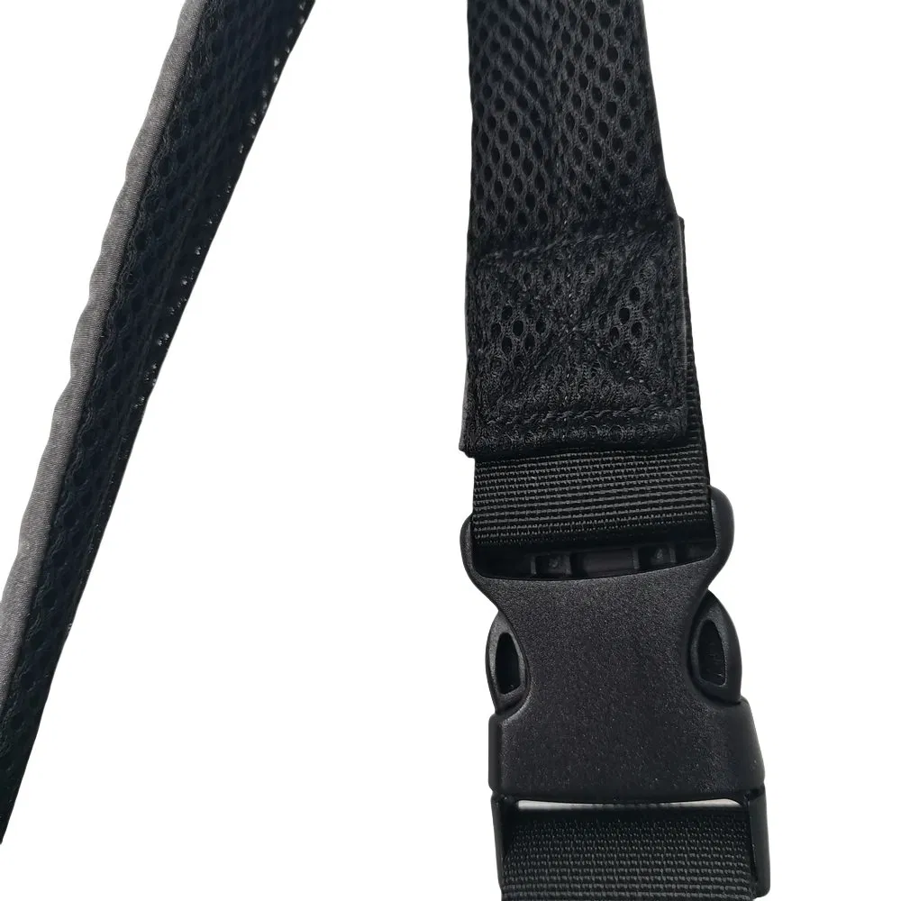 Gray Waterproof Mesh-Padded Sling Bag with Adjustable Strap for Outdoor Use