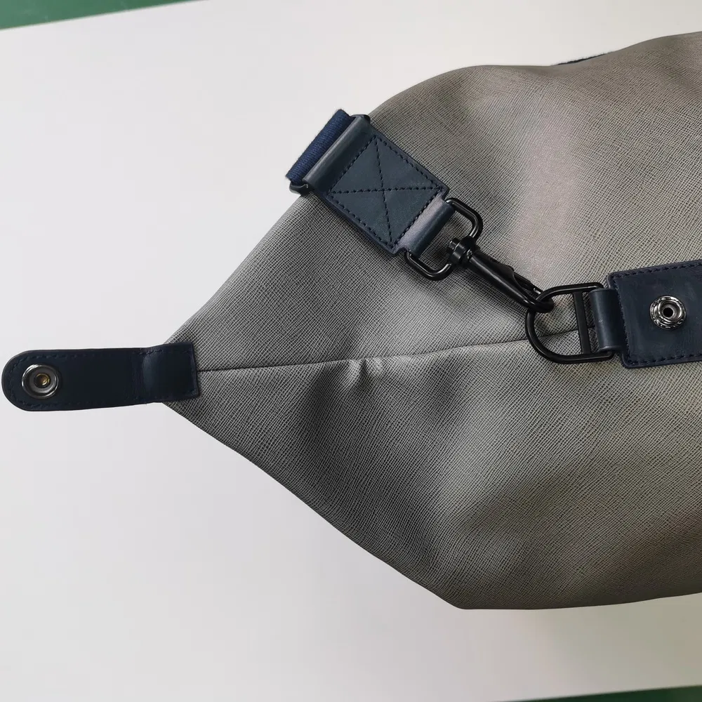 Grey & Navy Custom Duffel Bag – 25L Travel & Gym Use