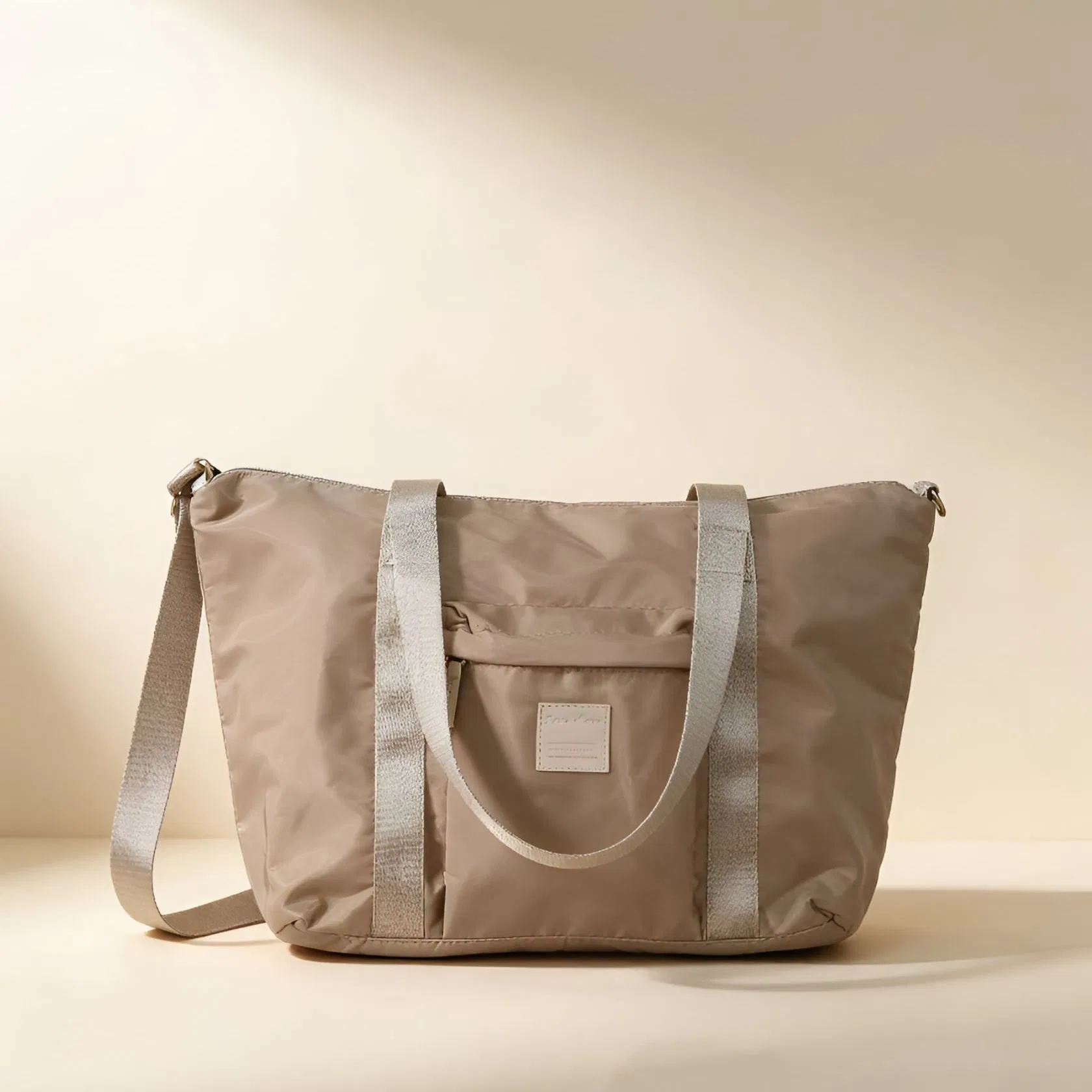 Multi-Way Nylon Tote Bag with Adjustable Strap