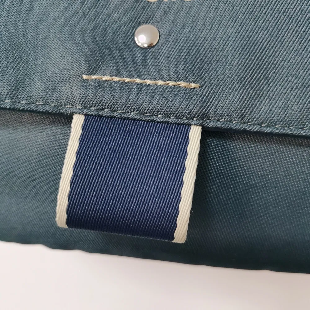 Navy Nylon Satchel Bag with Flap Closure Practical Office & Daily Use Crossbody