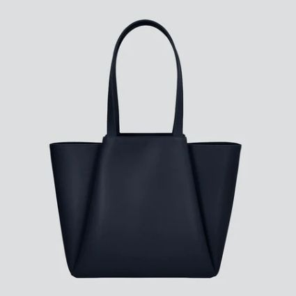 Pyramid-Shaped Leather Tote Bag for Work & Daily Use