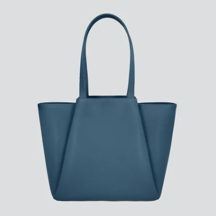 Pyramid-Shaped Leather Tote Bag for Work & Daily Use