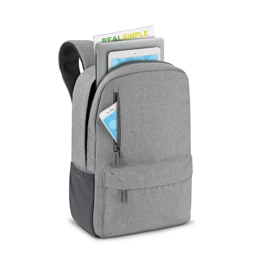 Rectangular Gray Multifunctional Laptop Backpack