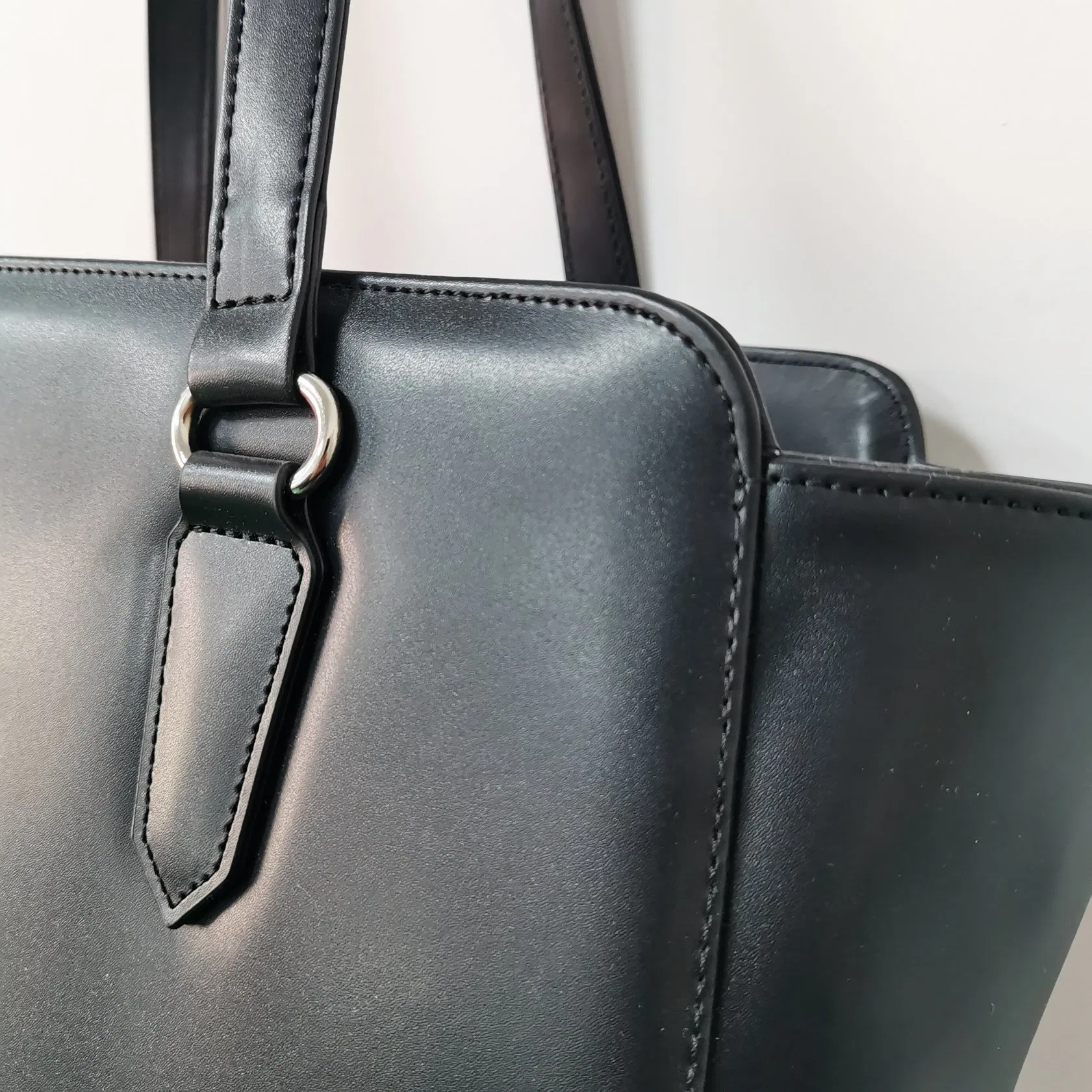Structured Faux Leather Tote Bag for Work & Daily Use