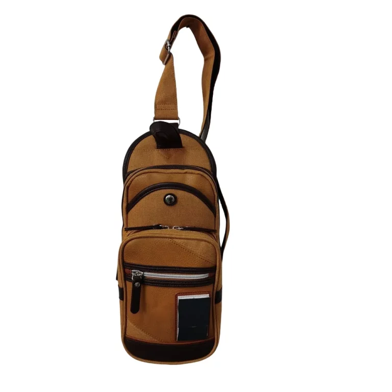 Canvas & Leather Sling Bag for Daily Outings