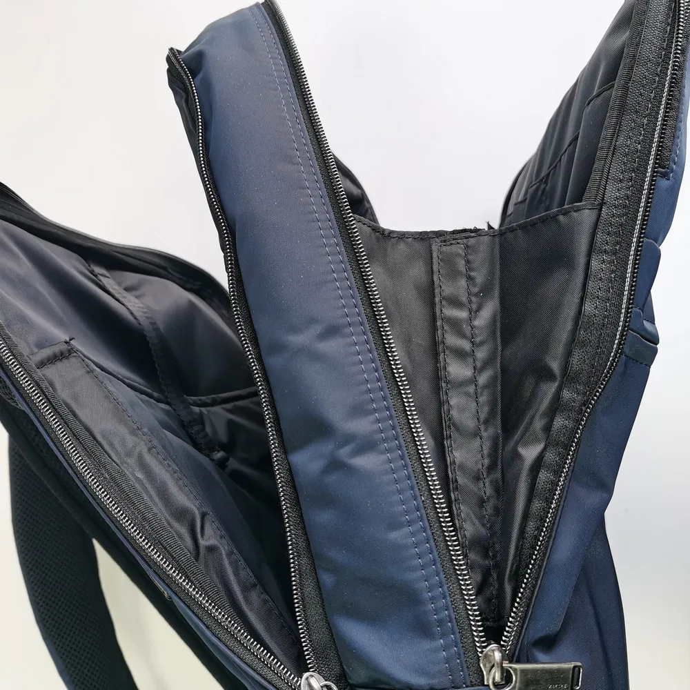 Waterproof Business Multi-Compartment Laptop Backpack with Trolley Sleeve