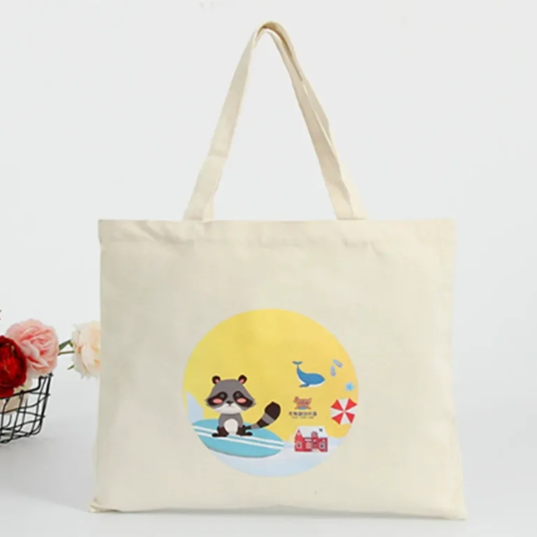 Custom Eco-Friendly Canvas Tote Bag with Printed Front Panel