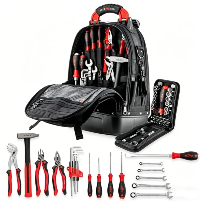 Custom Hard Base Tool Backpack with Organized Multi Pocket Storage