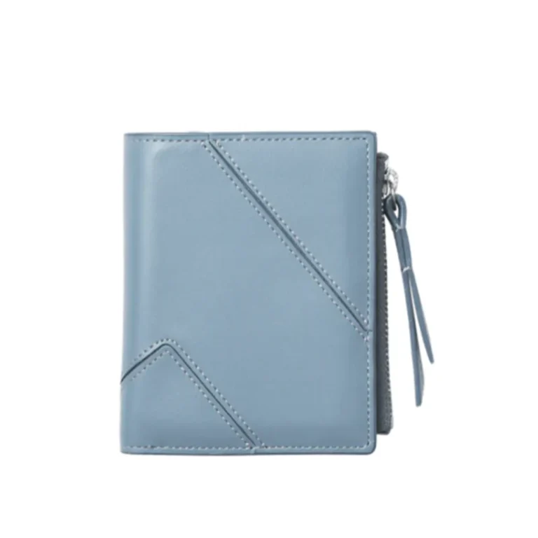 Custom Compact PU Wallet with Side Zipper Pocket