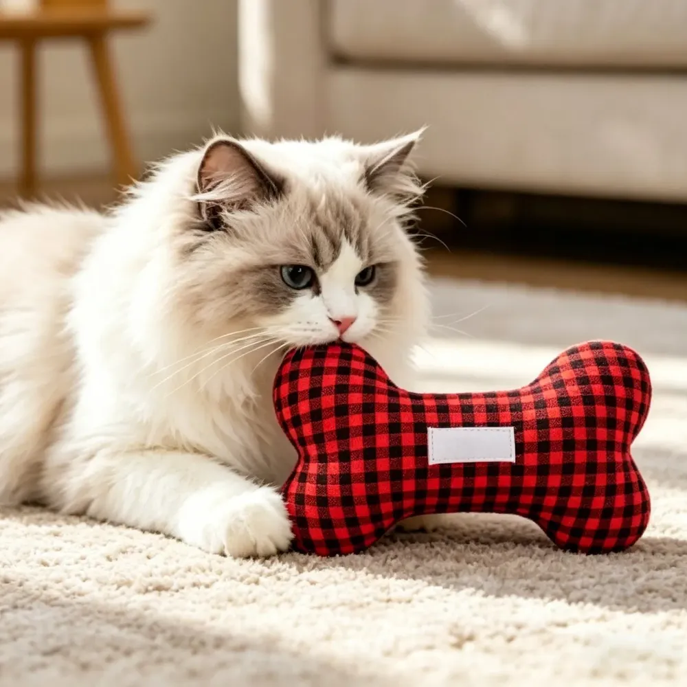 Игрушка-пищалка для собак Evergreen Gingham