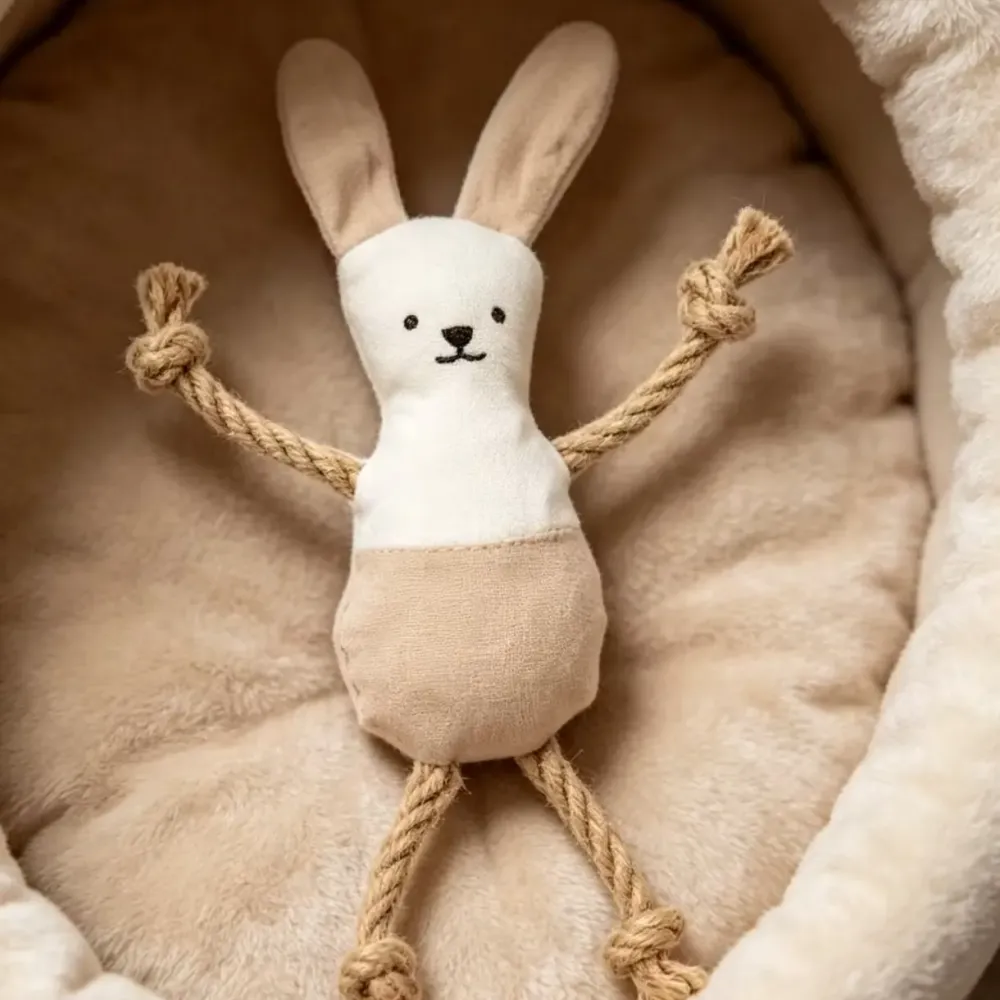 Плюшевая игрушка для кошек "Кролик" с кошачьей мятой, мягкий румянец
