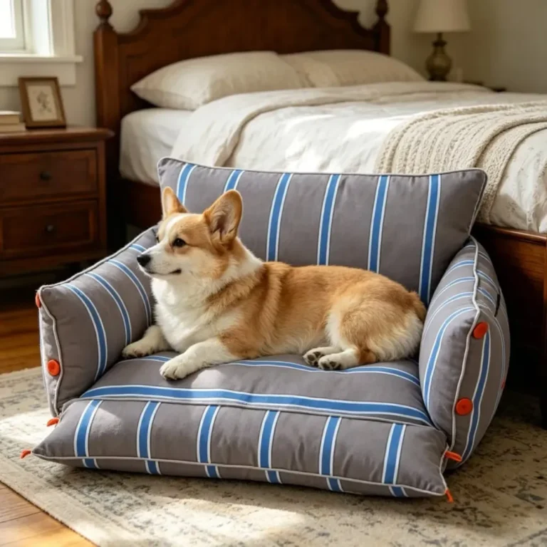 Cotton Comfort Calming Bed Dog Sofa Bed